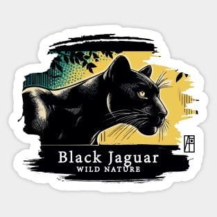 Black Jaguar - WILD NATURE - JAGUAR -12 Sticker